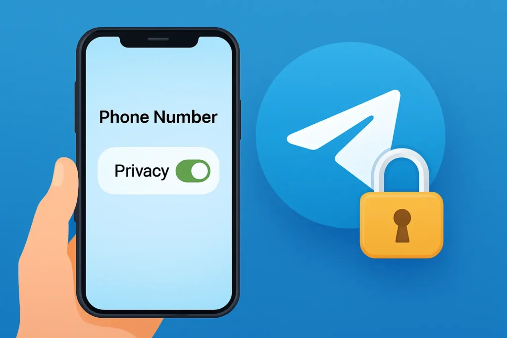 hide phone number in telegram